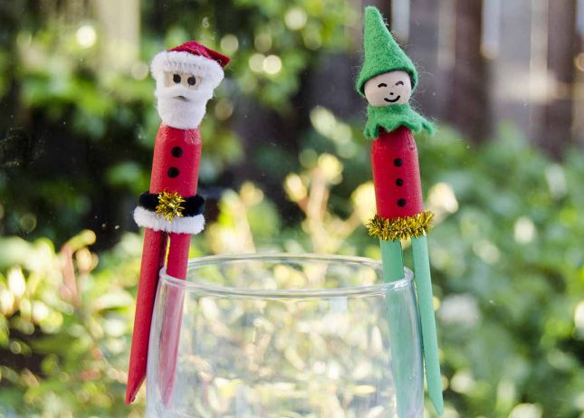 crafts peg Christmas decoration