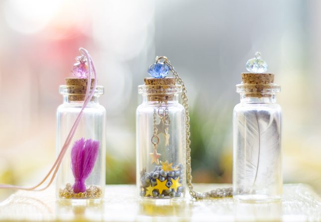 DIY bottle necklaces